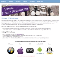 KSU ITS VPN Page - Click To Enlarge