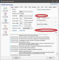 BitVise Terminal configuration  - Click To Enlarge