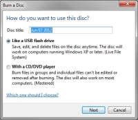 Burn A Disc - Click To Enlarge