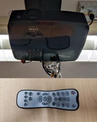 Projector & remote control - Click To Enlarge