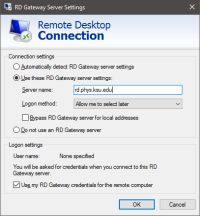 Setting up the RDP gateway - Click To Enlarge